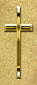 Gold Single Cross Shimmer Gold